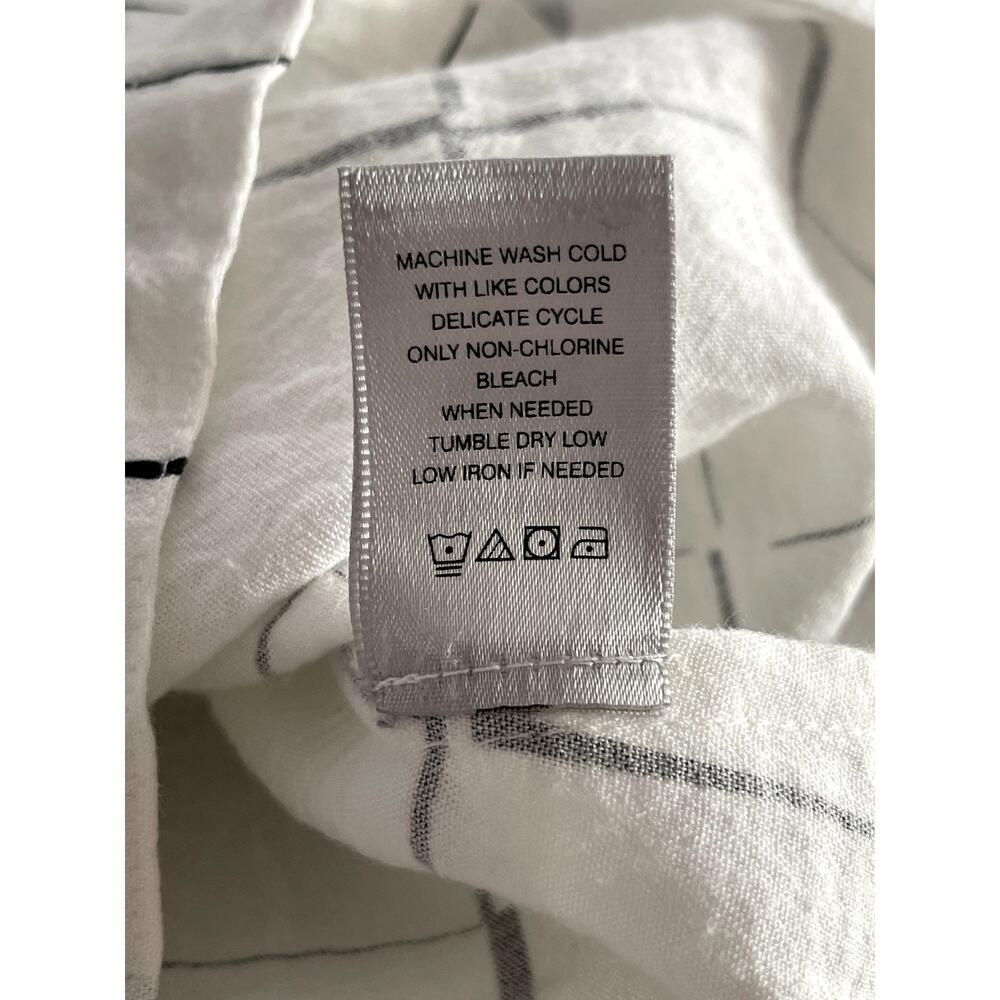 John Mark Wms Sz S Grid A-Line Tunic Top White Lagenlook Casual Breezy Relaxed - Picture 15 of 16